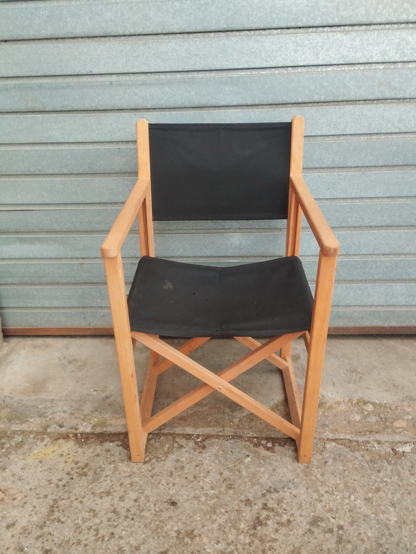 silla director plegable negro 43-83x49x50 1u